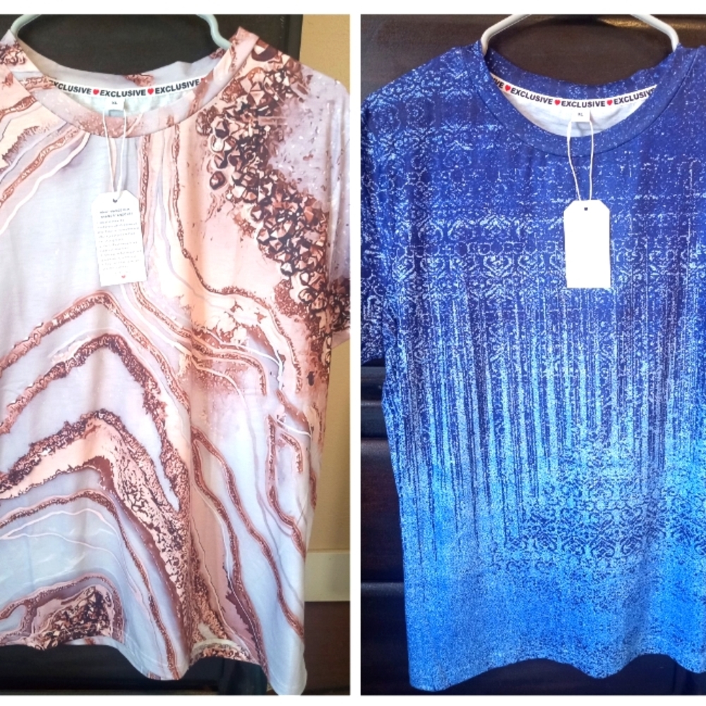 NWT 2 PIECE SET OF SZ XL SHIRTS BY EXCLUSIVE